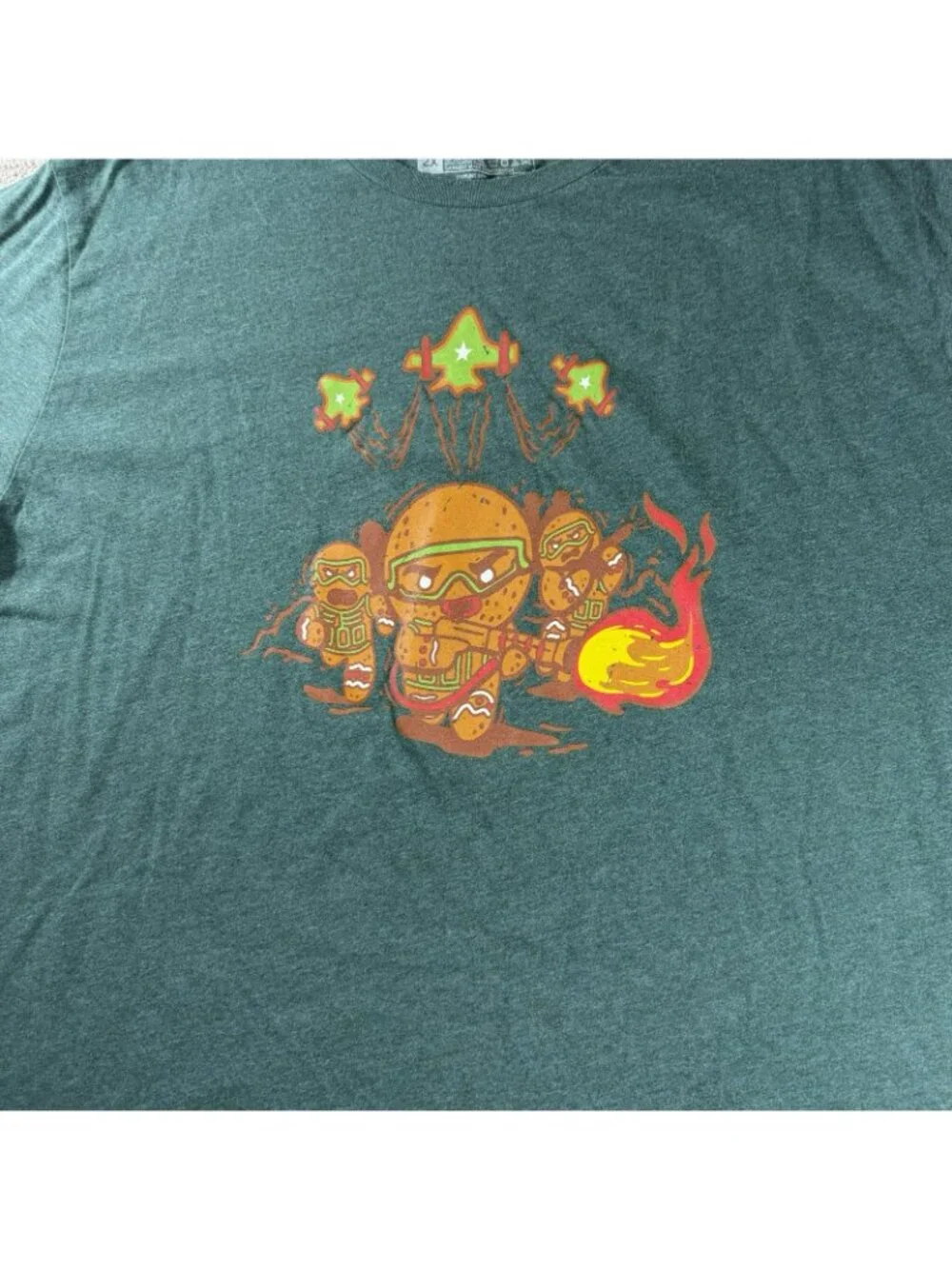 Grunt Style Battle Gingerbread T-shirt Green Men’s Size XXL - Picture 2 of 7